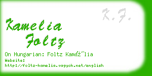 kamelia foltz business card